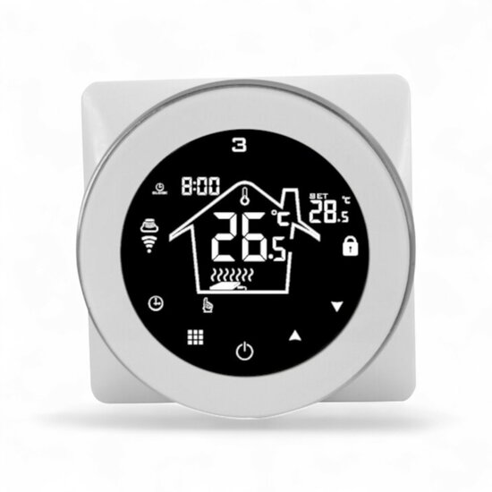 Wifi Inbouw Thermostaat met Touchscreen voor C.V. Installatie (wit)