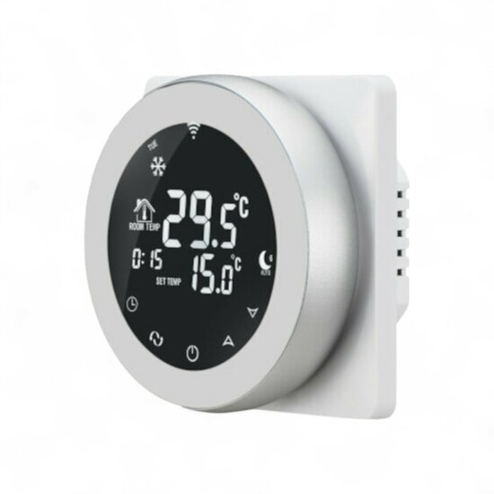 Wifi Inbouw Thermostaat met Touchscreen voor C.V. Installatie (wit)