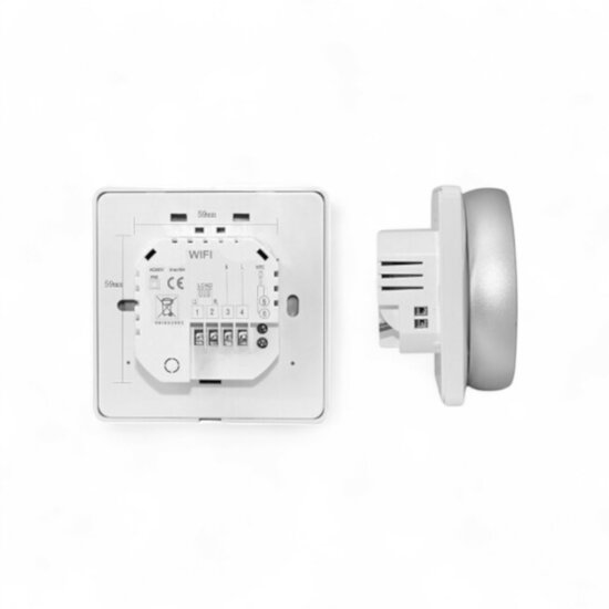 Wifi Inbouw Thermostaat met Touchscreen voor C.V. Installatie (wit)