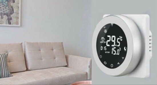 Wifi Inbouw Thermostaat met Touchscreen voor C.V. Installatie (wit)