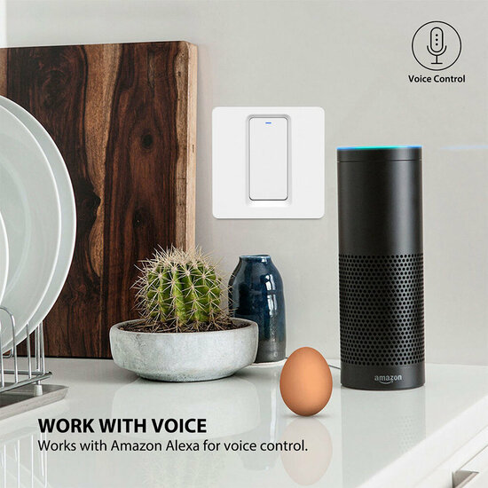 Smart WiFi Lichtschakelaar Wit 1-knop