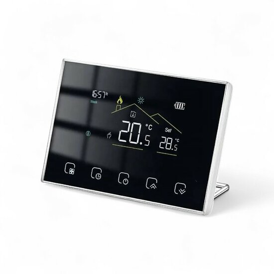 Wifi Inbouw Thermostaat met Touchscreen voor C.V. Installatie (zwart) M10