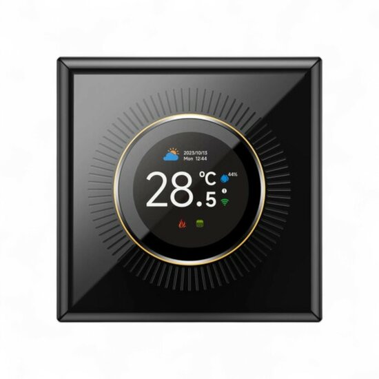 Wifi Inbouw Thermostaat met Draaiknop voor C.V. Installatie (zwart)