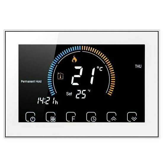 Wifi Inbouw Thermostaat met Touchscreen voor Electrische verwarming  (wit)
