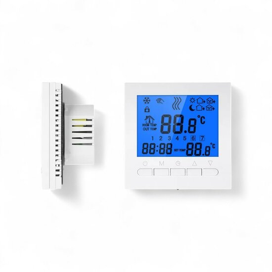 Slimme WiFi Opbouw Thermostaat met Touchscreen voor C.V. Installatie zonder WiFi