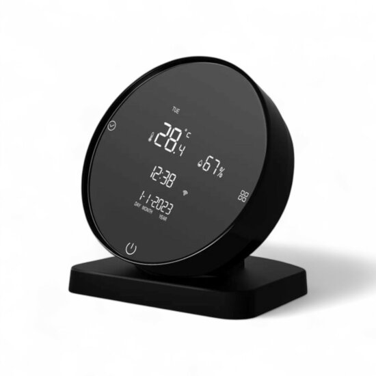 Wifi Draadloze Thermostaat met Touchscreen voor C.V. Installatie (zwart)
