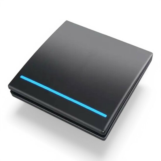 RF 433Mhz Slimme Draadloze Schakelaar Zwart (1-knop) - LOSSE KNOP