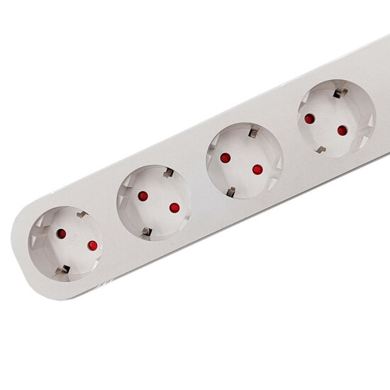 Schuko Wifi stekkerblok 4 Stopcontacten + 2x USB + 1 x USB-C