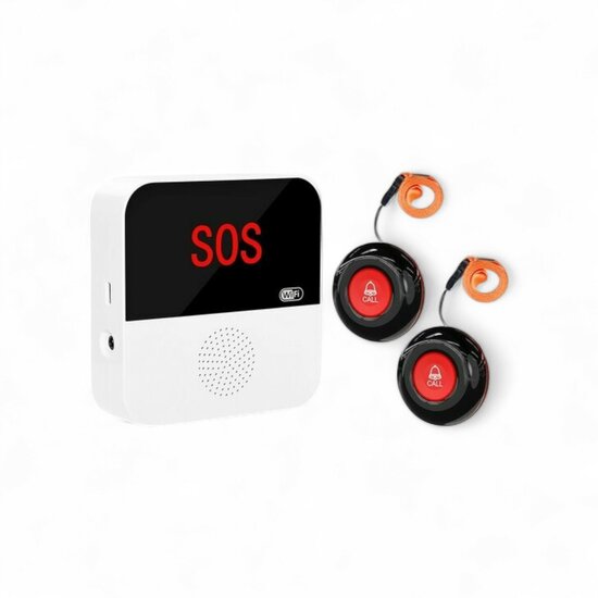 SOS Knoppen (2x) voor Ouderen (Inclusief Extern Display)