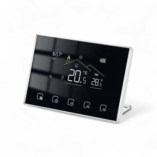 WiFi Wireless Thermostat with Touchscreen for All Heating (black)