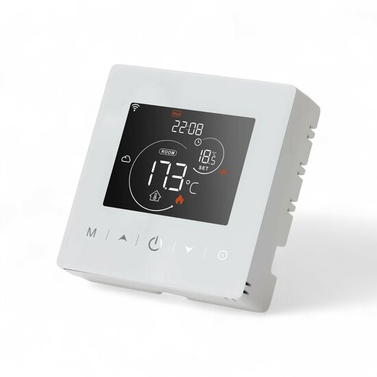 Wifi Opbouw Thermostaat met Touchscreen voor C.V. Installatie (met statistieken)