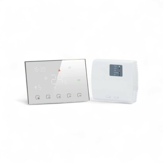 Wifi Draadloze Thermostaat met Touchscreen voor alle type verwarming (wit)
