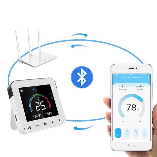 WiFi Kabellose Steuerung f&uuml;r W&auml;rmepumpe oder Klimaanlage (wei&szlig;)