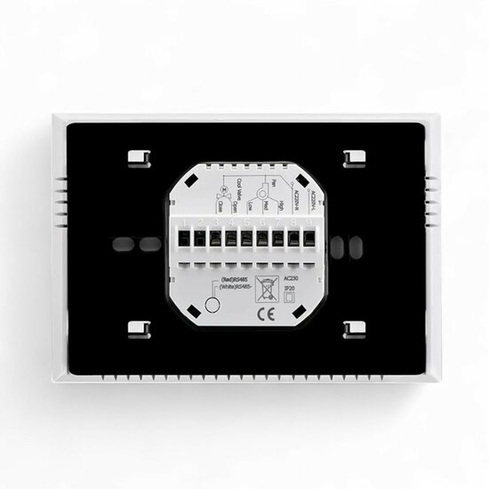 WiFi-Einbauthermostat mit Touchscreen f&uuml;r elektrische Heizung (Wei&szlig;)