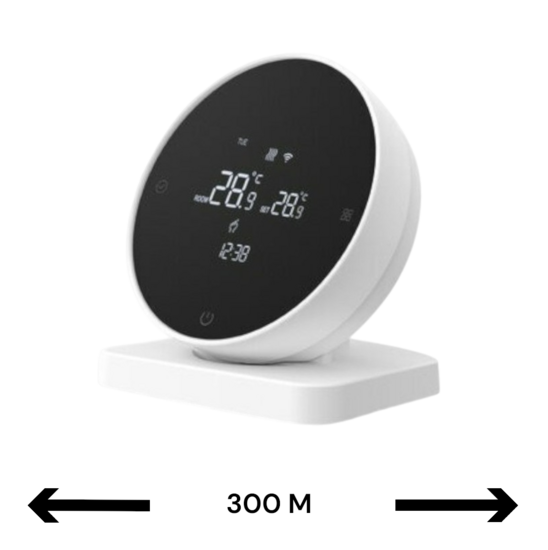 Wifi Draadloze Thermostaat met Touchscreen voor C.V. Installatie (zwart/wit)