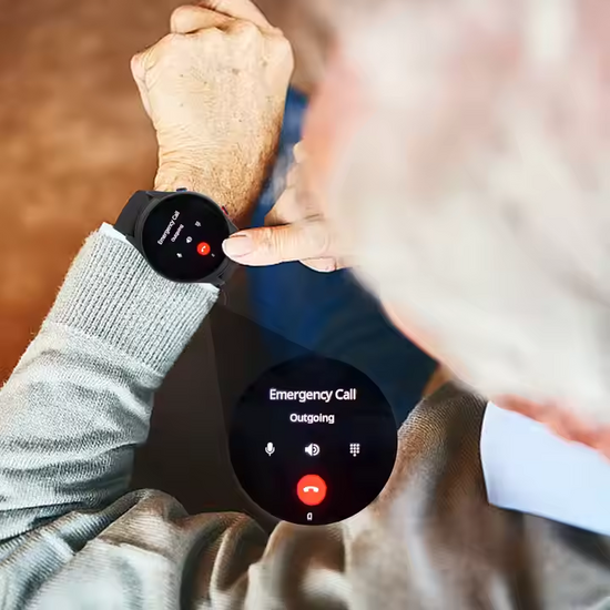 SOS Horloge 2-knops met 2-weg communicatie en hartslagmeter (GPS)