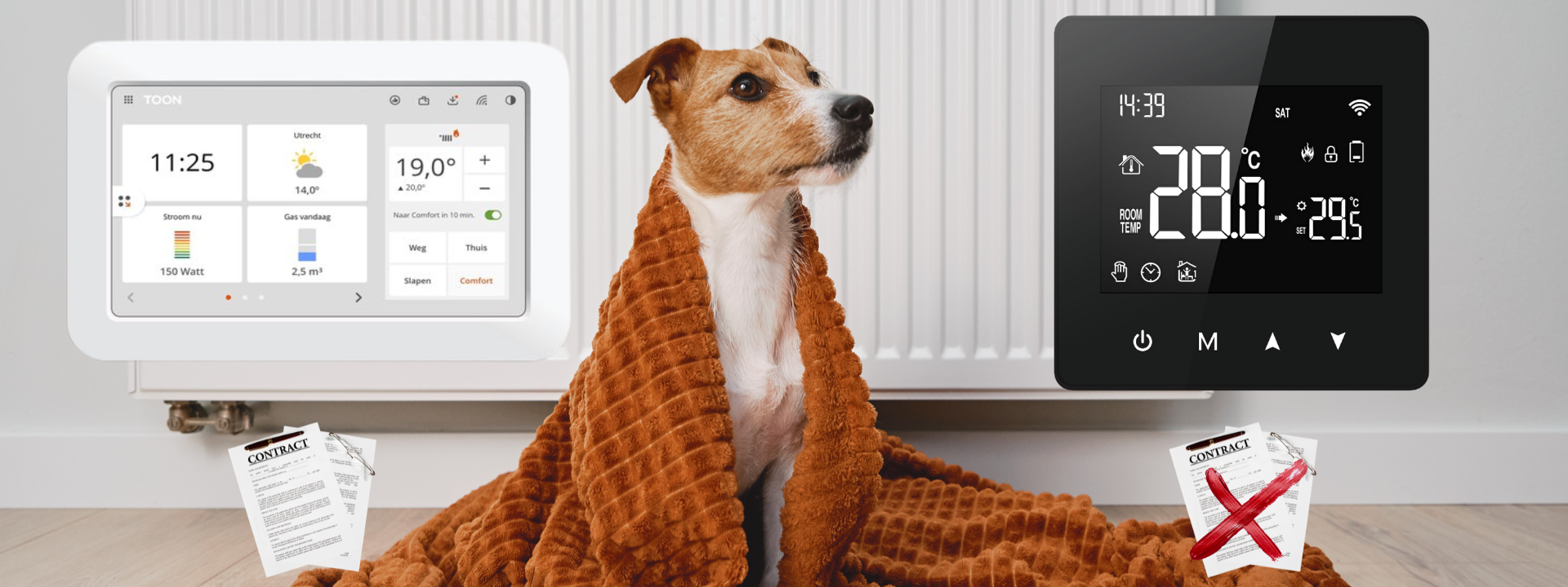 Vervang Toon thermostaat door slimme wifi thermostaat