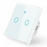 Smart WiFi Touch Lichtschakelaar Wit 2-knoppen Smart WiFi Touch Lichtschakelaar Wit 2-knoppen