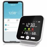 luchtkwaliteitmeter op accu Co2 | Hygro | (met display) luchtkwaliteitmeter op accu Co2 | Hygro | (met display)