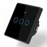 Smart WiFi Touch Lichtschakelaar zwart 3-knoppen Smart WiFi Touch Lichtschakelaar zwart 3-knoppen
