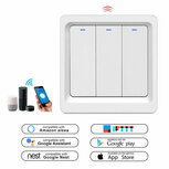 Smart Zigbee Lichtschakelaar Wit 3-knoppen Smart Zigbee Lichtschakelaar Wit 3-knoppen