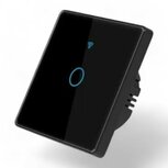 Smart WiFi Touch Lichtschakelaar Zwart 1-knop Smart WiFi Touch Lichtschakelaar Zwart 1-knop