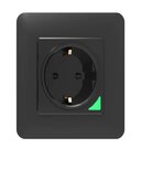 Inbouw stopcontact zwart (16amp) Inbouw stopcontact zwart (16amp)