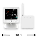 WiFi Kabelloses Thermostat mit Berührungstasten für Heizung (schwarz/weiß) WiFi Kabelloses Thermostat mit Berührungstasten für Heizung (schwarz/weiß)