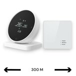 WiFi Kabelloses Thermostat mit Touchscreen für Heizung (schwarz/weiß) WiFi Kabelloses Thermostat mit Touchscreen für Heizung (schwarz/weiß)