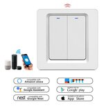 Smart WiFi Lichtschakelaar Wit 2-knoppen Smart WiFi Lichtschakelaar Wit 2-knoppen