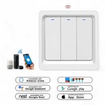 Smart WiFi Lichtschakelaar Wit 3-knoppen Smart WiFi Lichtschakelaar Wit 3-knoppen