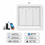 Smart Zigbee Lichtschakelaar Wit 3-knoppen Smart Zigbee Lichtschakelaar Wit 3-knoppen