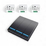 RF 433Mhz Slimme Draadloze Schakelaar Zwart (3-knoppen) - SET