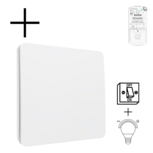 Draadloze Wandschakelaar Wit (Kinetisch) 1-Voudig Aan/Uit + Dimmer - Set Draadloze Wandschakelaar Wit (Kinetisch) 1-Voudig Aan/Uit + Dimmer - Set
