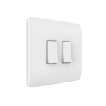 Draadloze Wandschakelaar (Batterij) Wit 2-Voudig Aan/Uit - Losse Knop Draadloze Wandschakelaar (Batterij) Wit 2-Voudig Aan/Uit - Losse Knop