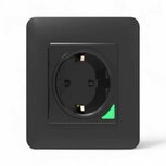 Inbouw stopcontact zwart (16amp) Inbouw stopcontact zwart (16amp)