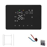 Zigbee Surface-Mounted Thermostat with Touchscreen for Central Heating System (Black) Zigbee Surface-Mounted Thermostat with Touchscreen for Central Heating System (Black)