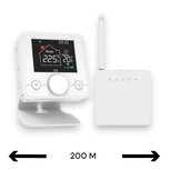 Wifi Wireless Thermostat with Rotary Knob for Central Heating System (black/white) Wifi Wireless Thermostat with Rotary Knob for Central Heating System (black/white)