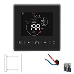 Wifi Opbouw Thermostaat met Touchscreen voor C.V. Installatie (met statistieken) - Zwart Wifi Opbouw Thermostaat met Touchscreen voor C.V. Installatie (met statistieken) - Zwart