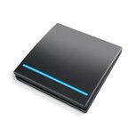 Interrupteur sans fil intelligent RF 433 MHz noir (1 bouton) - BOUTON SÉPARÉ Interrupteur sans fil intelligent RF 433 MHz noir (1 bouton) - BOUTON SÉPARÉ