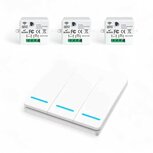 Interrupteur sans fil intelligent RF 433 MHz blanc (3 boutons) - SET Interrupteur sans fil intelligent RF 433 MHz blanc (3 boutons) - SET