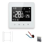 Zigbee Wifi Opbouw Thermostaat met Touchscreen voor C.V. Installatie (zwart/wit)