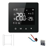WLAN-Aufputzthermostat mit Touchscreen für Zentralheizung (Schwarz)