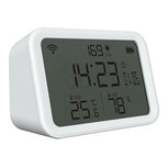 WLAN-Smart-4-in-1-Messgerät | Temperatur-, Feuchtigkeits- und Lumen-Sensor (Lichtleistung) mit integrierter Alarmfunktion