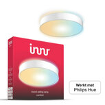 Plafondlamp voor slimme verlichting met Zigbee 3 0 dimfunctie tot 025 procent metalen behuizing ronde vorm wit E27 fitting
