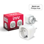 Smart plug voor binnen met Zigbee 3 0 compatibel met Philips Hue en maximaal vermogen 2200 Watt set van twee stuks