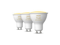 Philips Hue White GU10 Spot 3-Pack voor slimme verlichting met warm wit licht en Bluetooth Zigbee ondersteuning