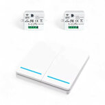 RF 433Mhz Smart Wireless Switch Weiß (2 Tasten) - SET