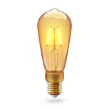 Filament Edison lamp voor slimme verlichting met Zigbee dimfunctie en E27 fitting in glas