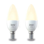 Slimme E14 lamp voor kleine lampen met warm wit licht dimbaar en Zigbee 3 0 communicatie per 2 stuks